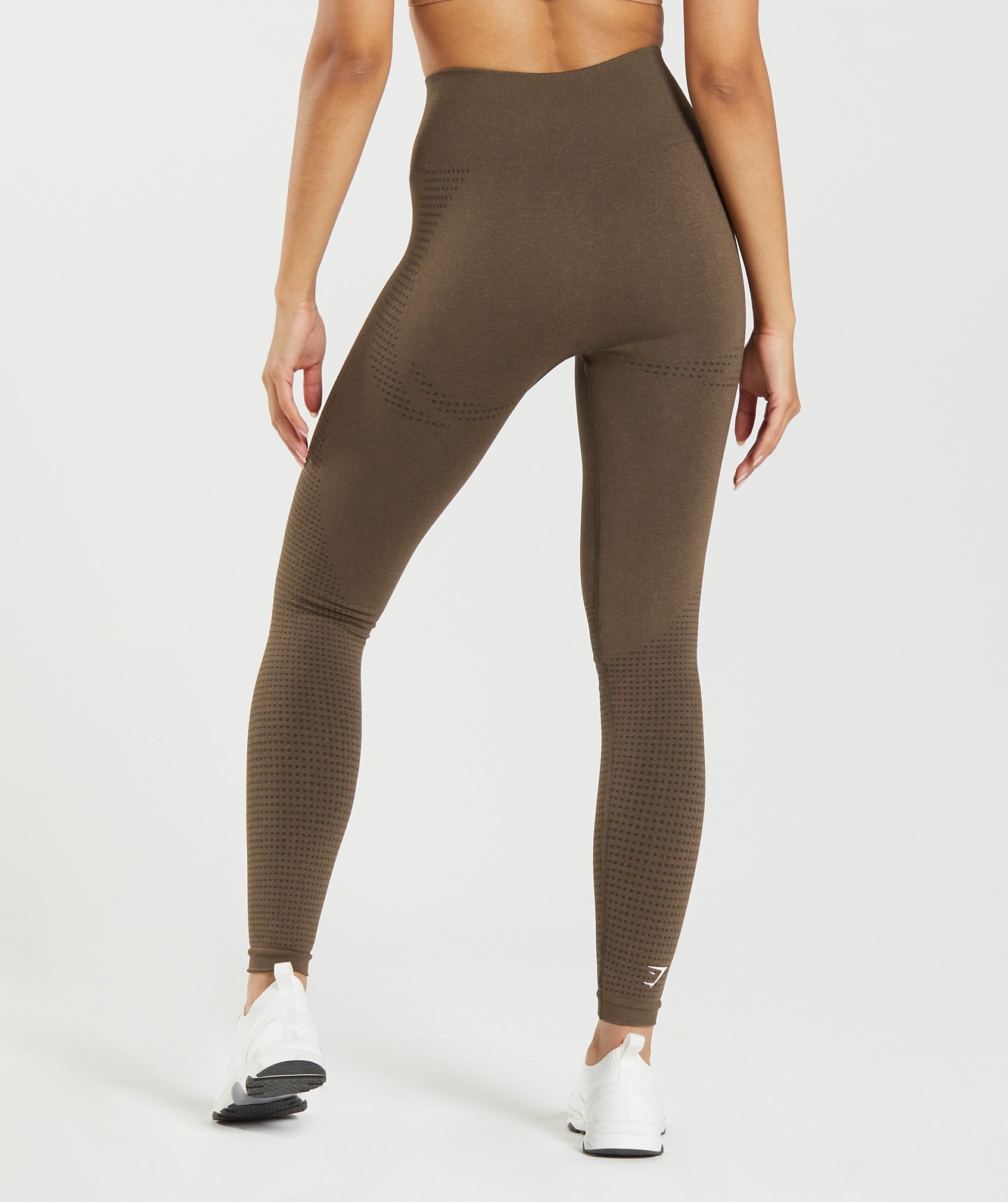 Gymshark - Energy Seamless Khaki Leggings on Designer Wardrobe