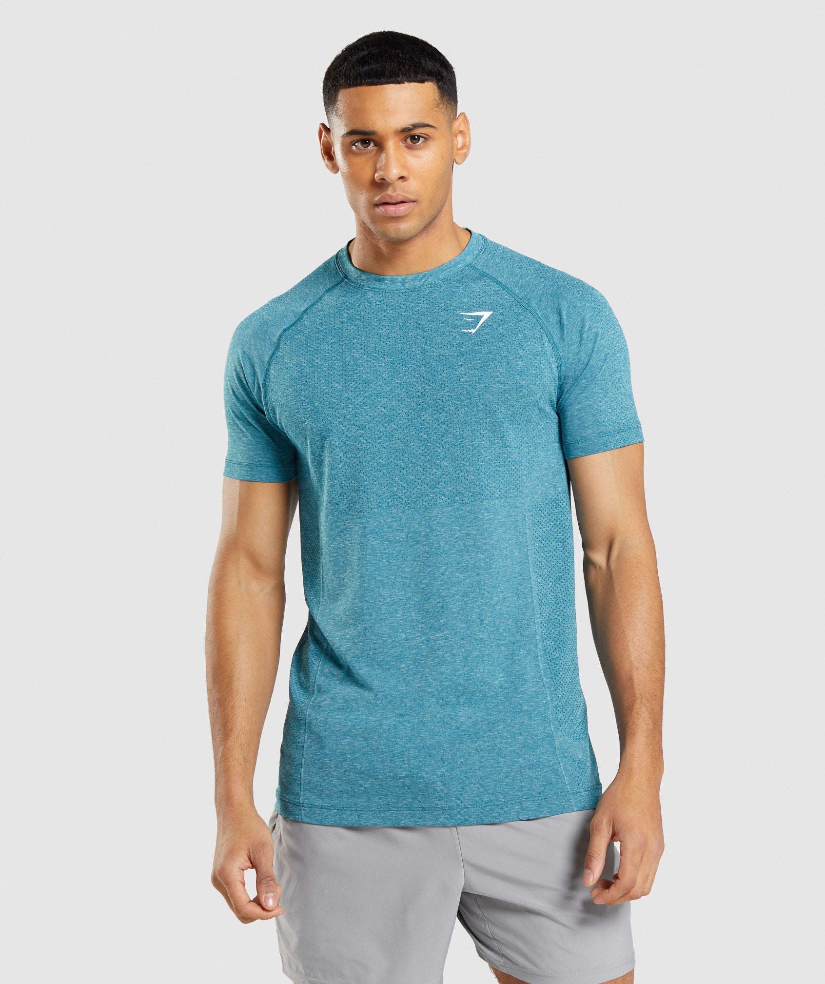 Vital Light Seamless T-Shirt in Tahoe Teal Marl