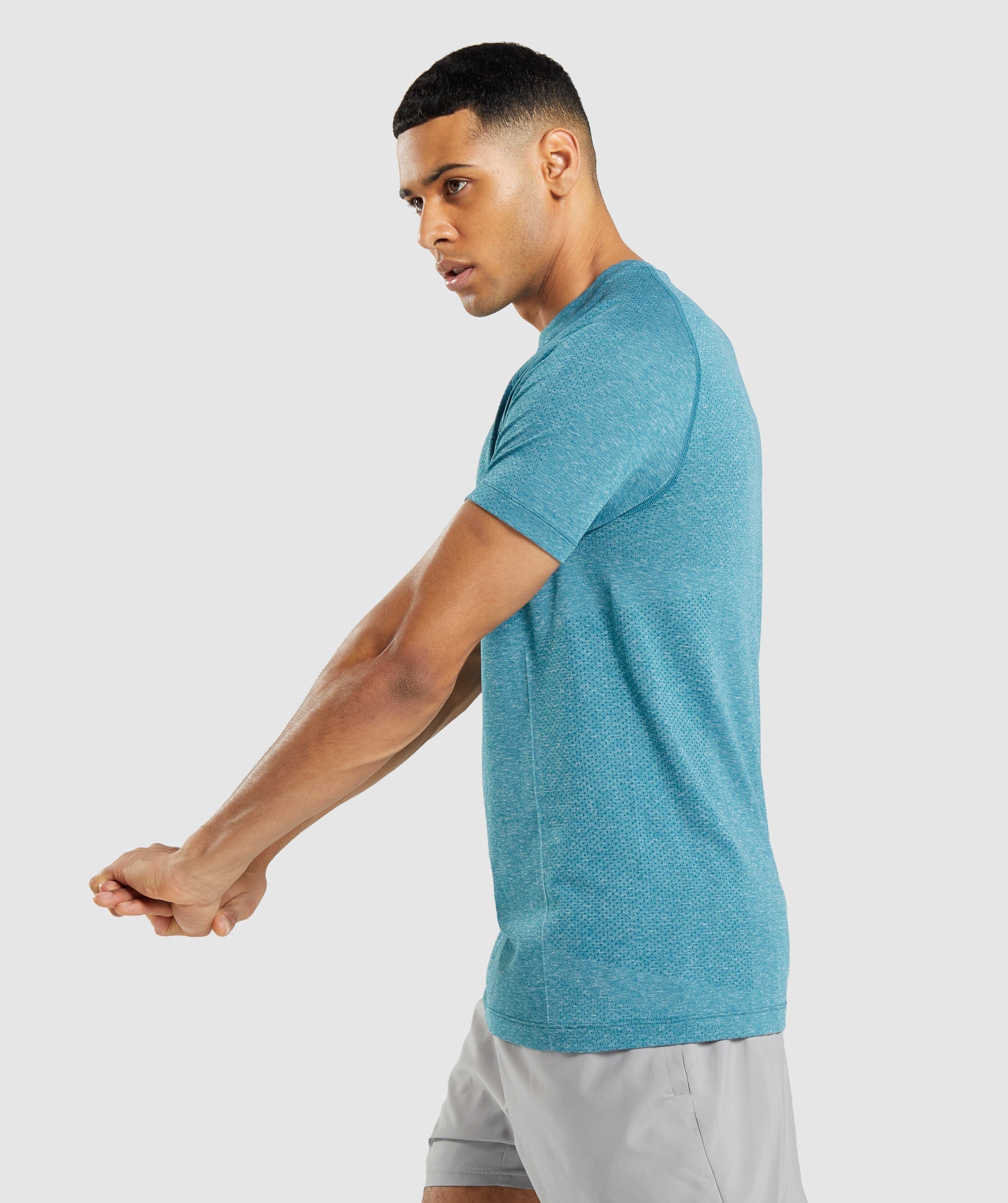 Vital Light Seamless T-Shirt in Tahoe Teal Marl