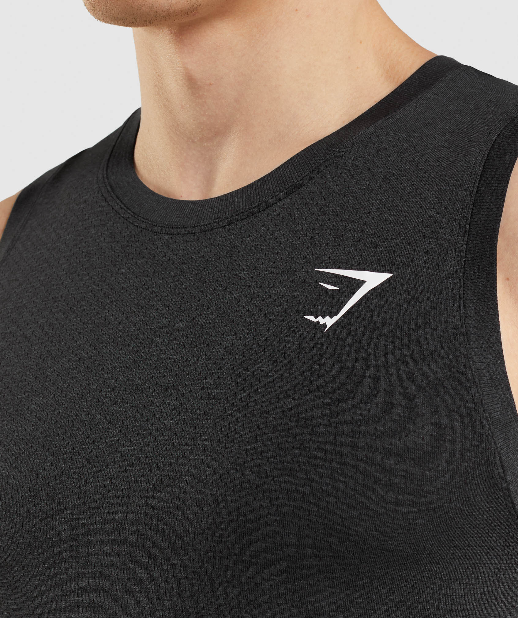 Vital Seamless Light Tank in Black Marl - view 6