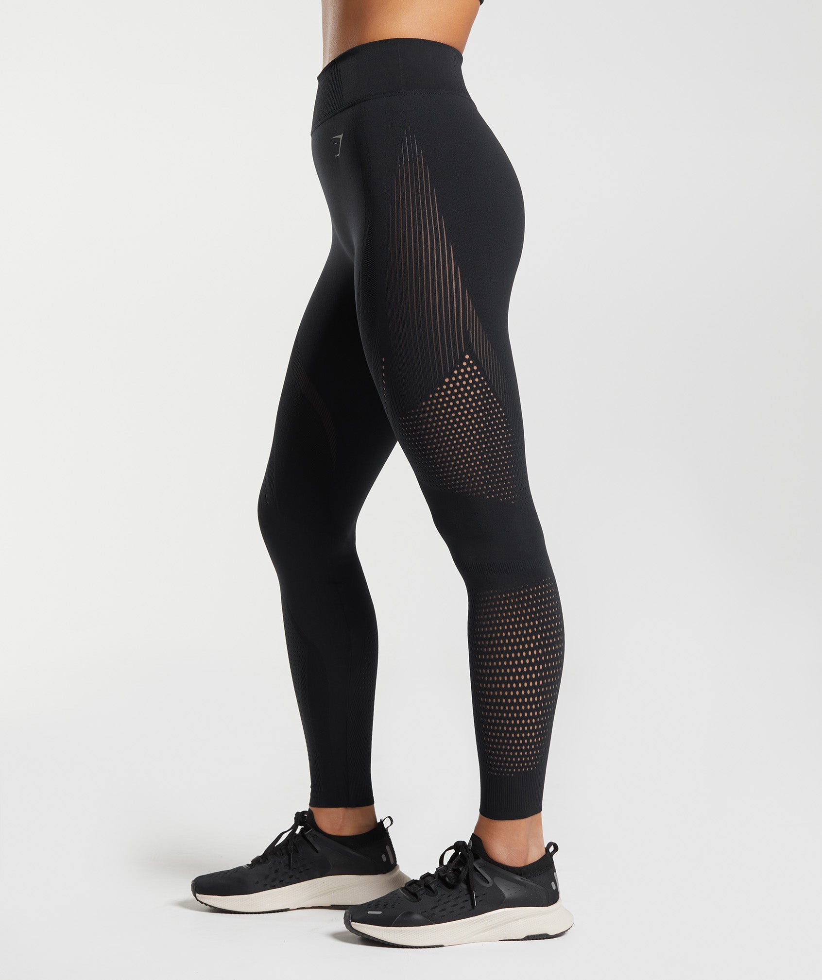 Warp Knit Leggings in Black - view 3