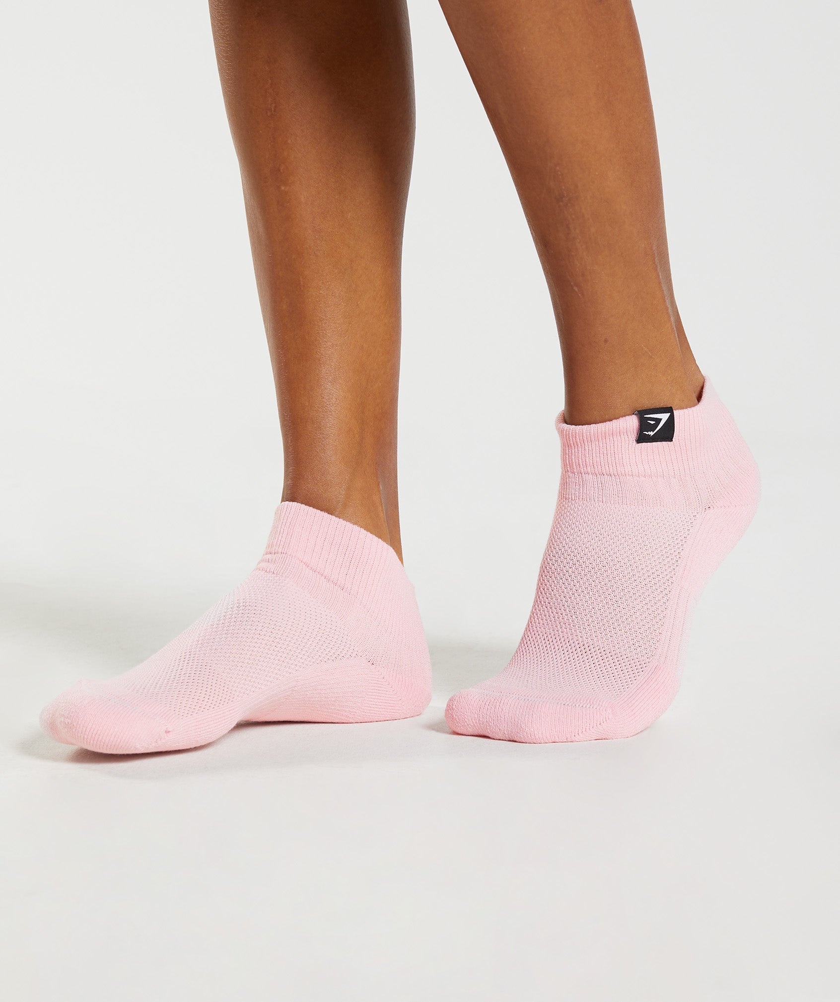 Woven Tab Sneaker Socks 3pk in Kiwi Green/Sweet Pink/Fluo Fuchsia - view 3