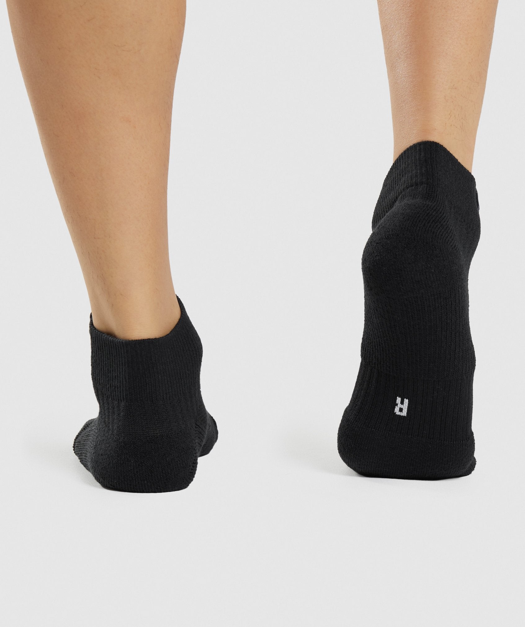 Woven Tab Sneaker Socks 3pk in Black - view 5