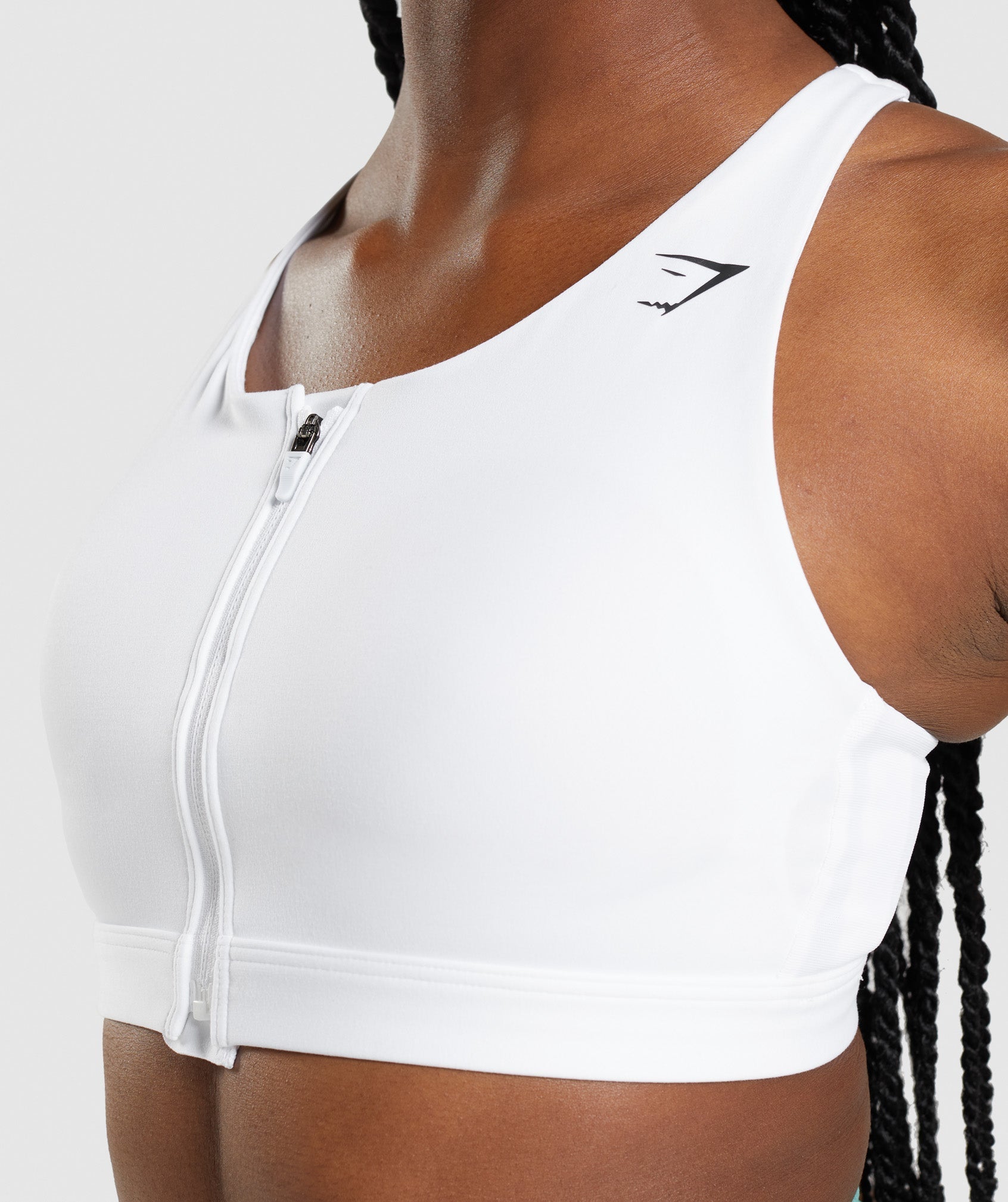 Gymshark Zip Up Training Sports Bra - Black  Medium support sports bra, Black  sports bra, Sports bra