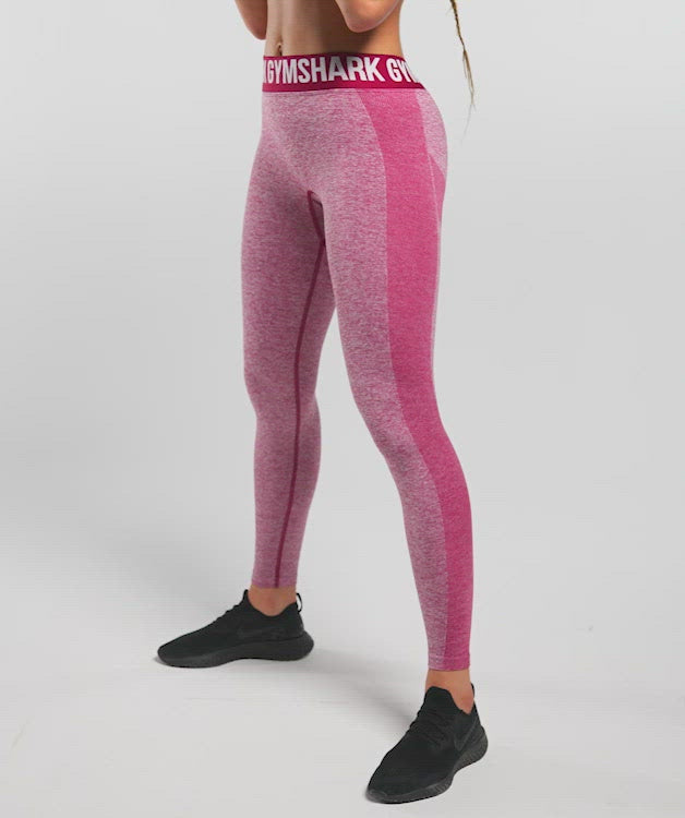 Gymshark Flex Leggings Athletic Mid Rise Pink/burgundy Women's Size XS