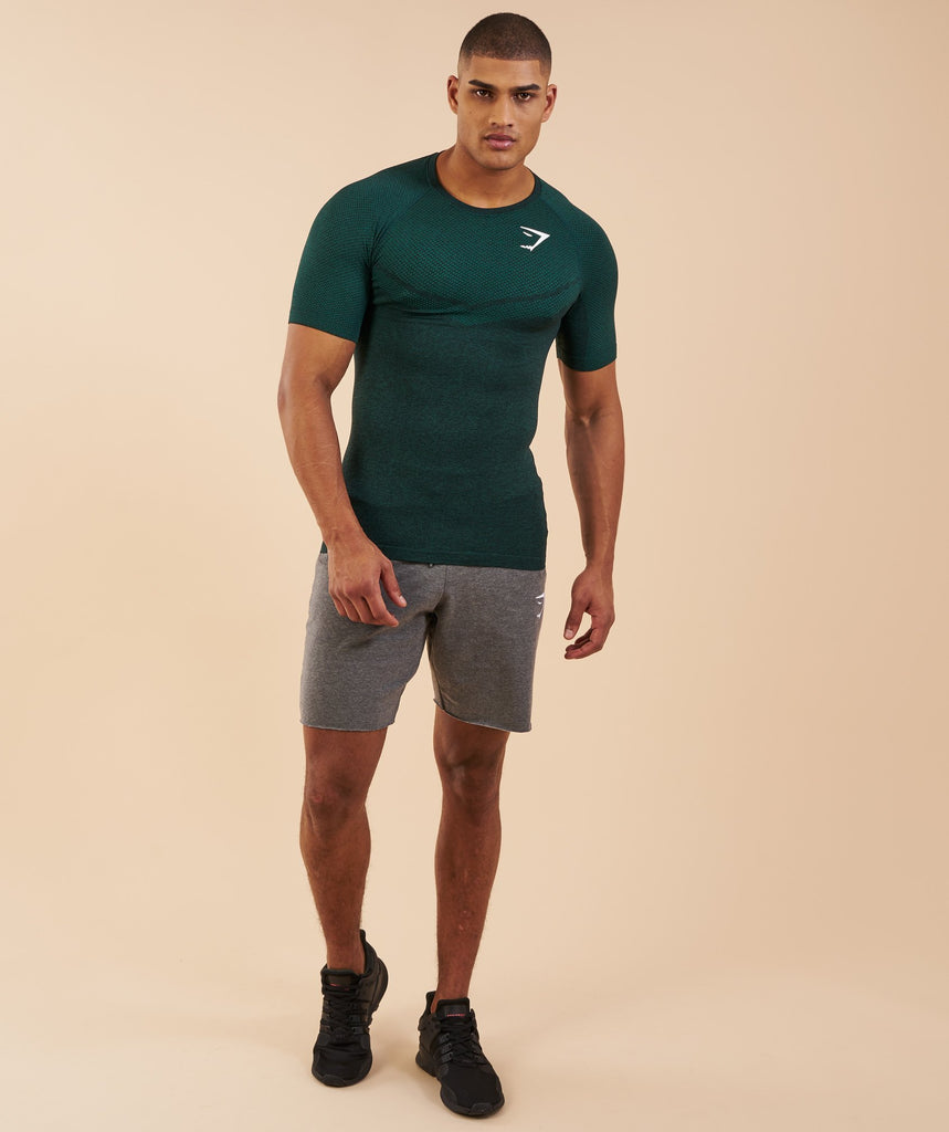 Gymshark Performance Seamless T-Shirt - Forest Green Marl