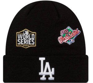 dodgers championship beanie