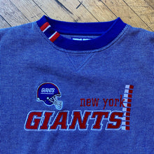 Load image into Gallery viewer, NFL NY Micro Stripe Embroidered Crewneck