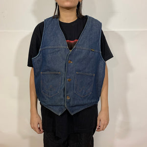 denim sherpa vest