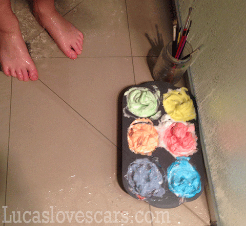 shaving cream painting