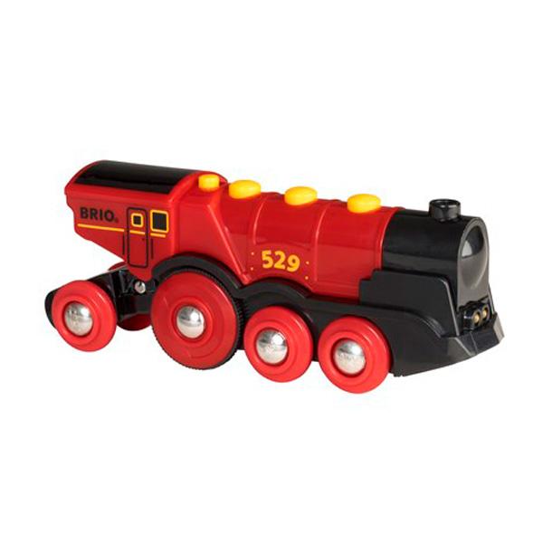 brio red action locomotive train