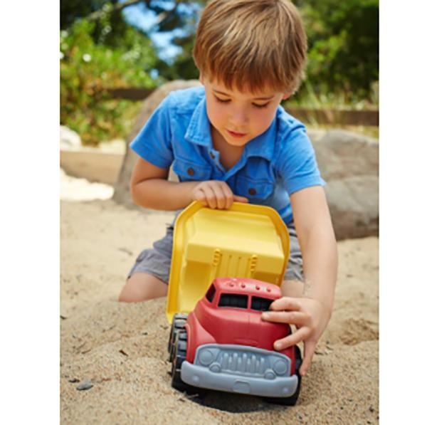 green toy dump truck