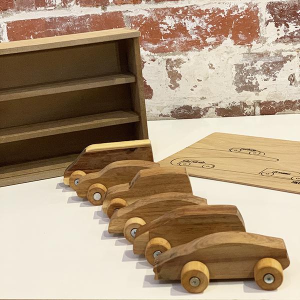 a wooden car