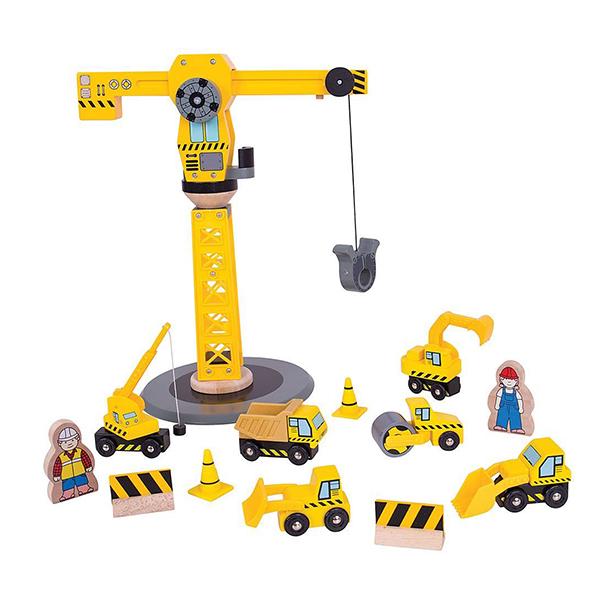 wooden toy construction set