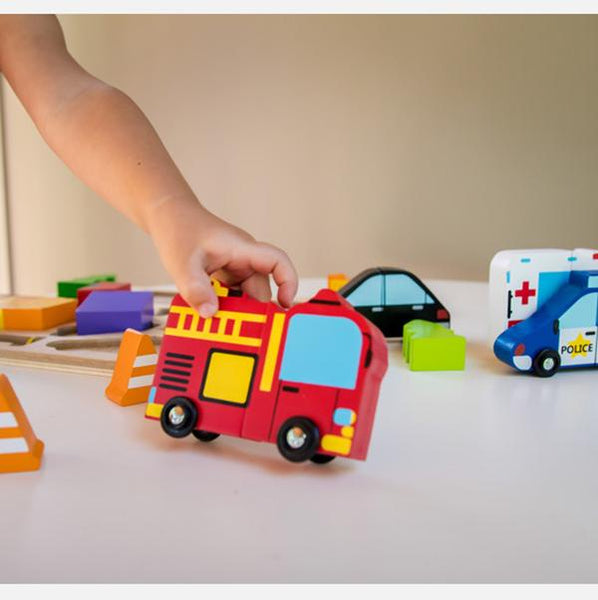 vehicles Wooden Puzzle | Emergency vehicle toys | Lucas loves cars