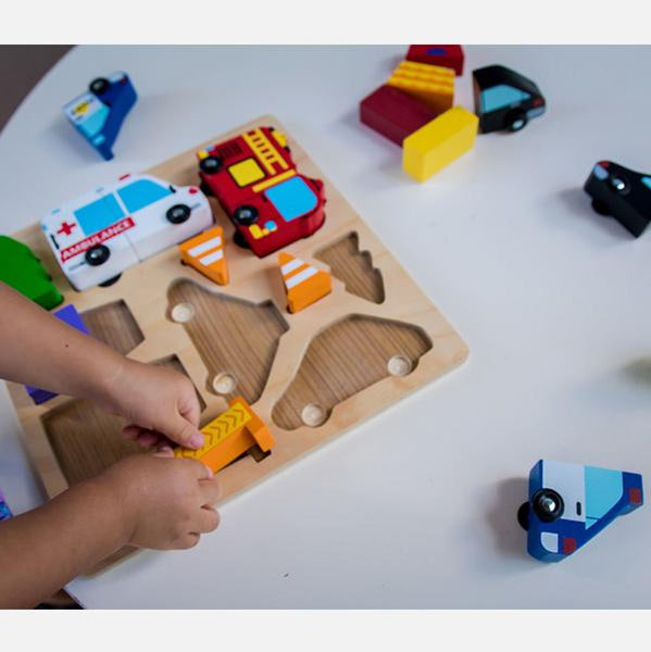 vehicles Wooden Puzzle | Emergency vehicle toys | Lucas loves cars