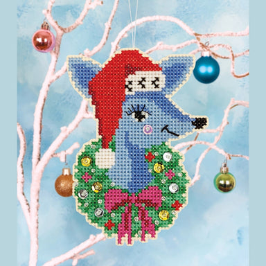 Puppy Present - Cross Stitch Ornament Kit — The Blue Peony