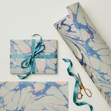 Green Flora Patterned Wrapping Paper — The Blue Peony