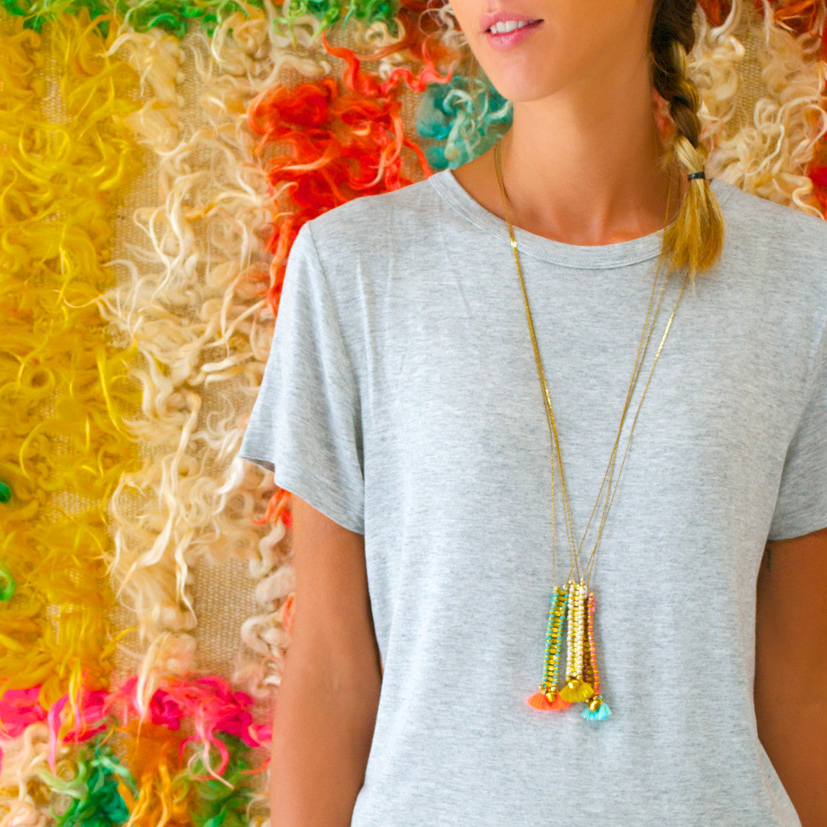 Cali Tassle Necklace – Sage and Clare
