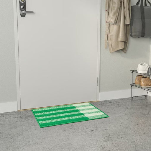 BAGGMUCK Shoe mat, in/outdoor/grey-green, 71x35 cm - IKEA