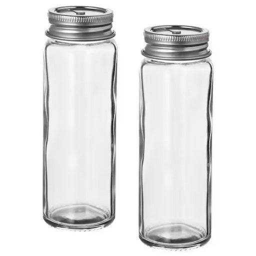 HALVTOM Salt and pepper shakers, glass/brown, 4 ¾ - IKEA