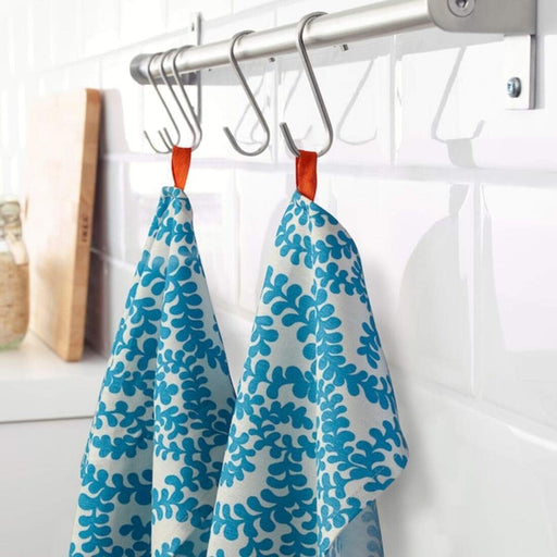 TORVFLY Dish towel, patterned/orange, 18x24 - IKEA