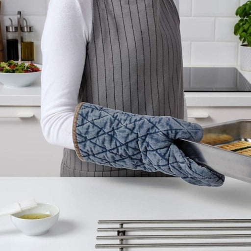 RINNIG Oven mitt, gray - IKEA