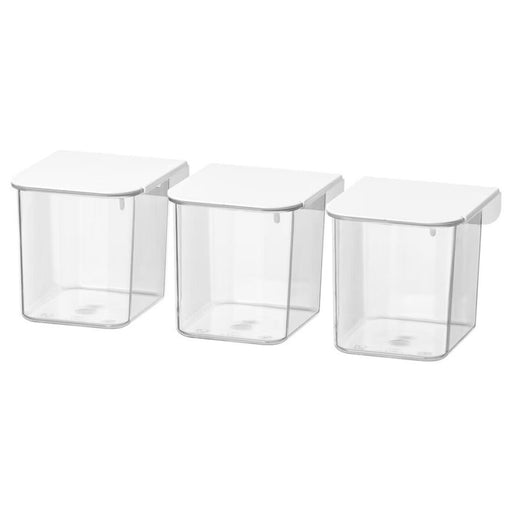 HAVSTOBIS Food container with lid, set of 5, clear/multicolor - IKEA