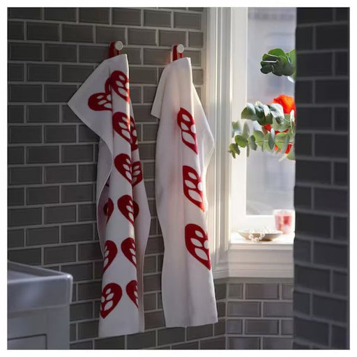 VINTERFINT Dish towel, mixed patterns red/white, 20x28 - IKEA