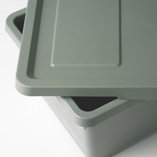 RYKTA storage box with lid, transparent gray-blue, 9 ½x14 ¼x9/4 gallon -  IKEA