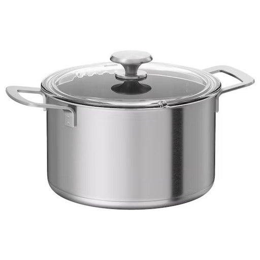 HEMLAGAD Saucepan with lid, black - IKEA