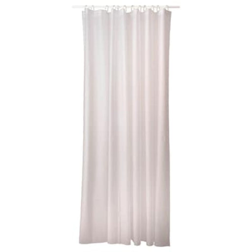 BASTSJÖN Shower curtain - white/grey/beige - IKEA