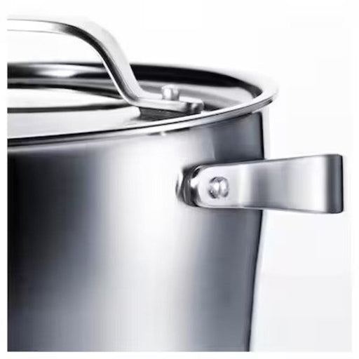 HEMKOMST Pot with lid, stainless steel/glass, 5.3 qt - IKEA