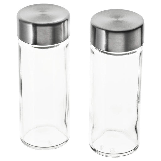 GULDFISK Spice jar, clear glass/stainless steel, 2 oz - IKEA