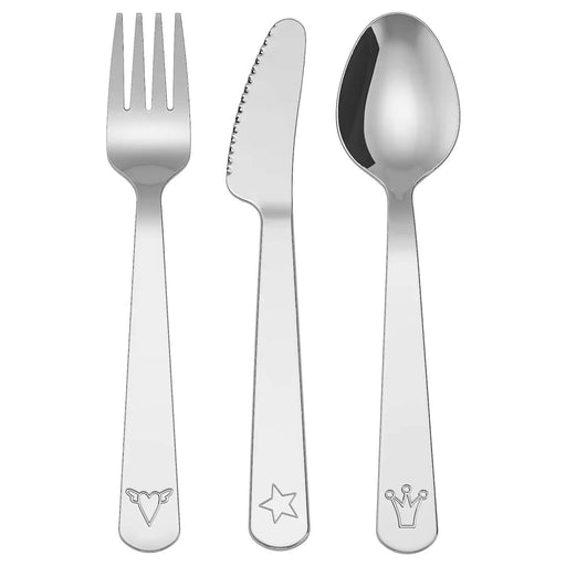 FINSKUREN Travel flatware with case, stainless steel/black - IKEA