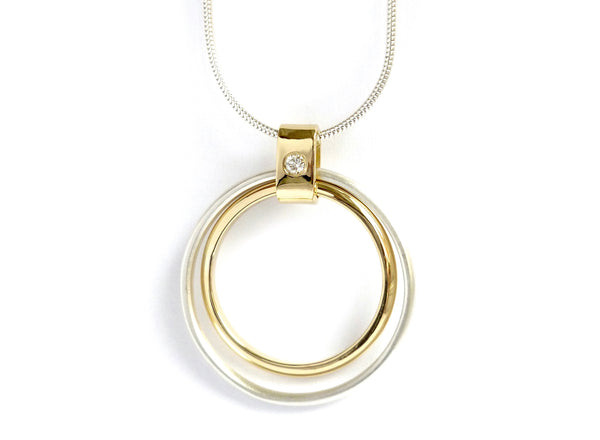 Remodelling ring into a pendant using your own gold and diamonds.