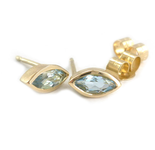 aquamarine stud earrings