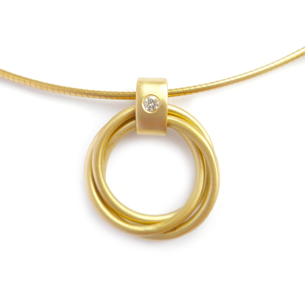 Contemporary 18ct Gold and Diamond Necklace - Unique and Bespoke