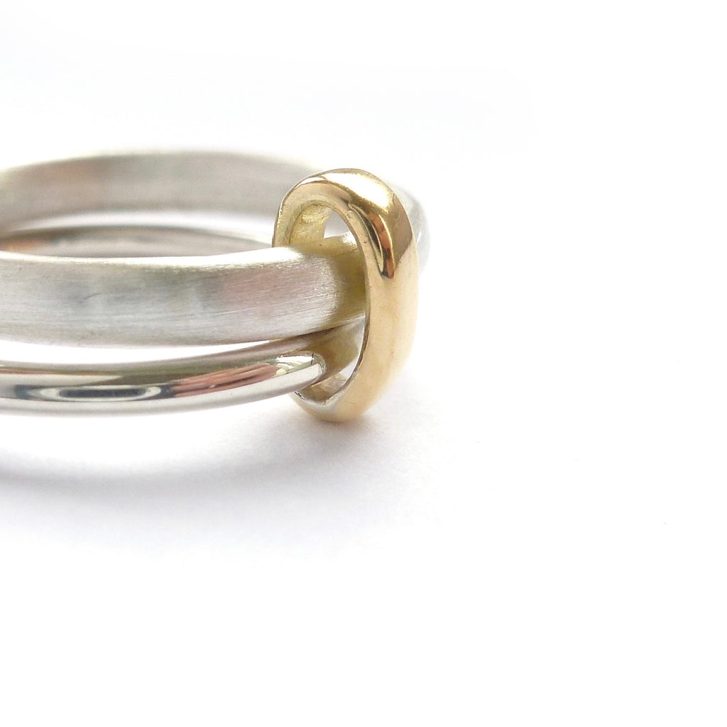 Silver and 18ct gold ring - contemporary, unique and bespoke