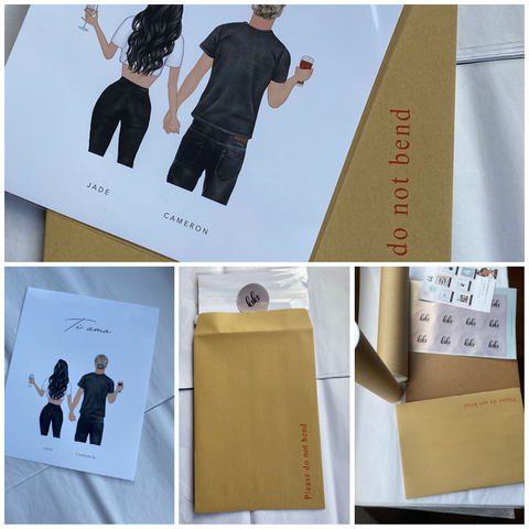 How we pack our printable art orders
