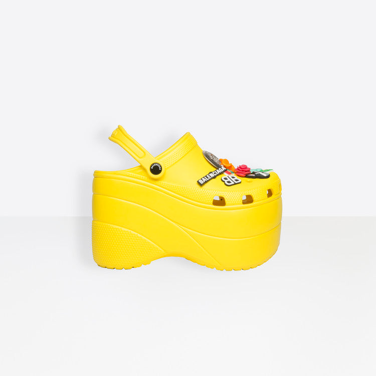 balenciaga crocs yellow