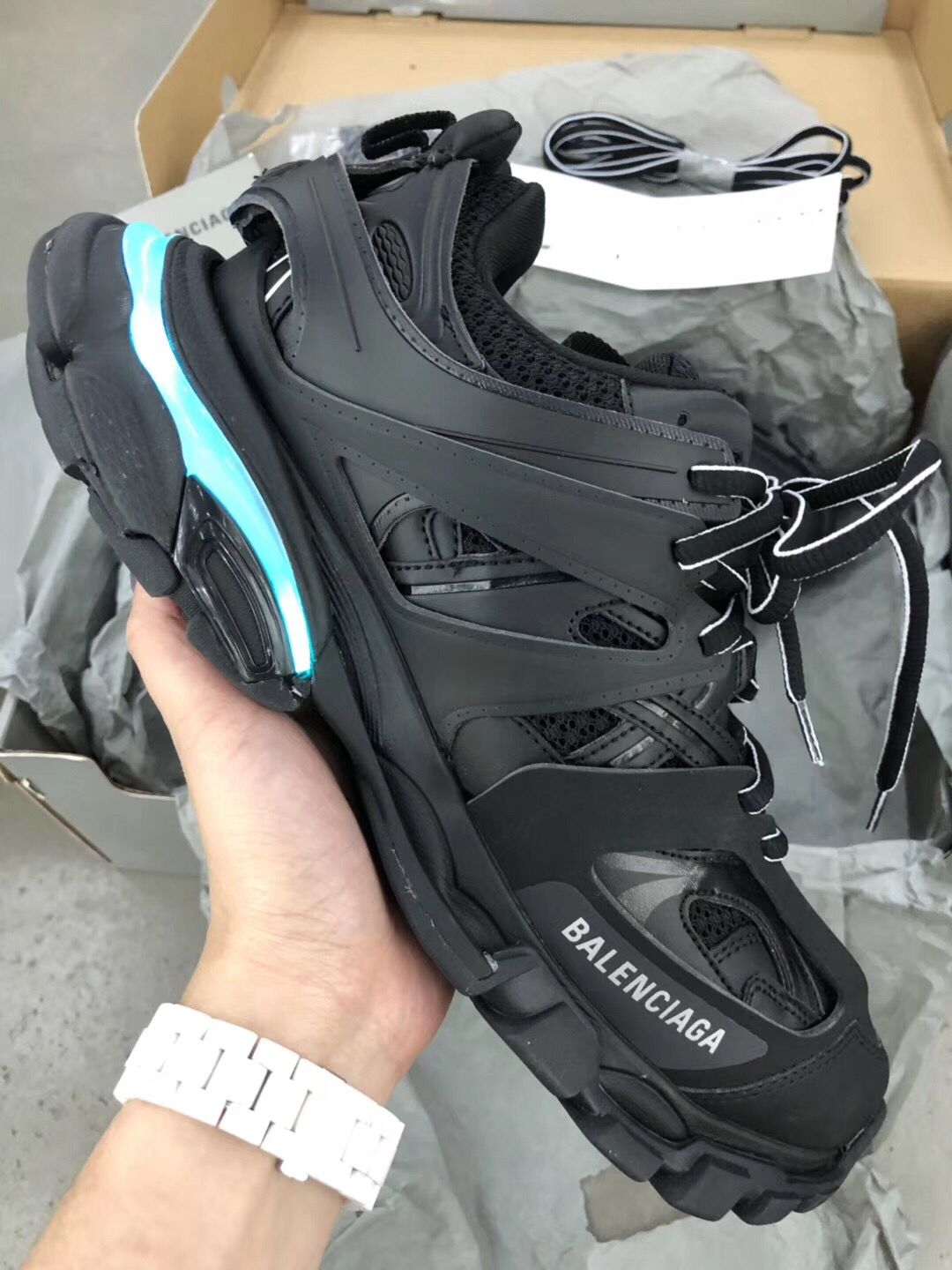 Balenciaga Track Mesh and Leather Sneakers in 2019