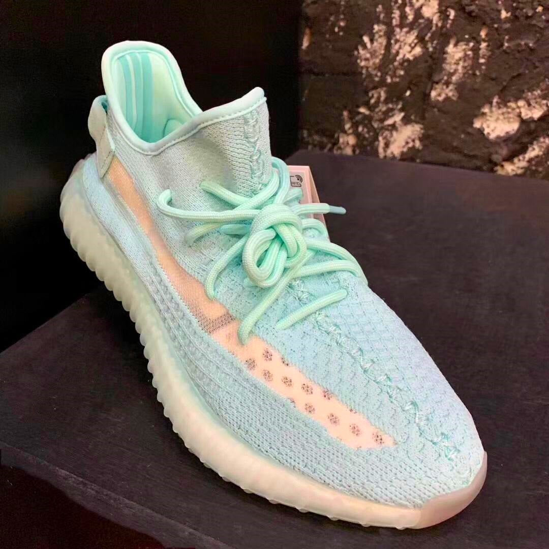 pink and blue yeezys