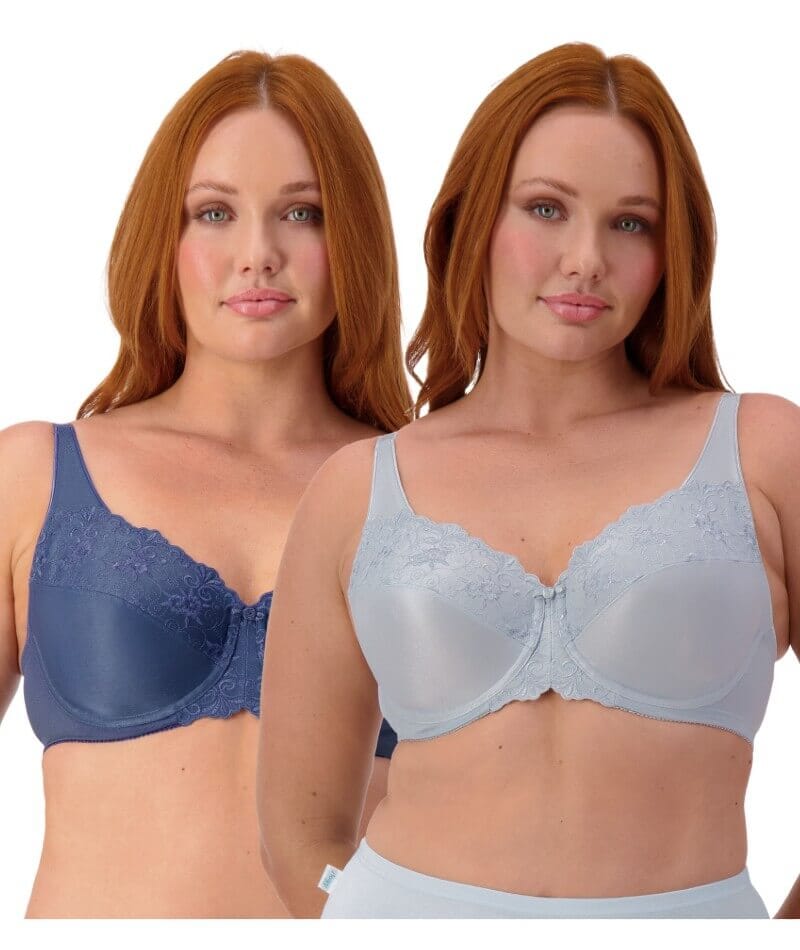 Womens Wireless Plus Size Lace Bra Full Coverage Unlined Minimizer Bra  Comfort Cotton 32DD Pink