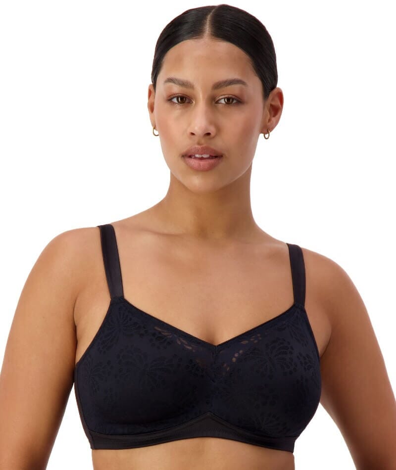 Undies.com Women's 32A Convertible Lace Longline Bra, Black Iris at   Women's Clothing store