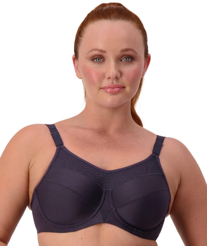 Triumph Lacy Minimizer Bra - Blueberry - Curvy