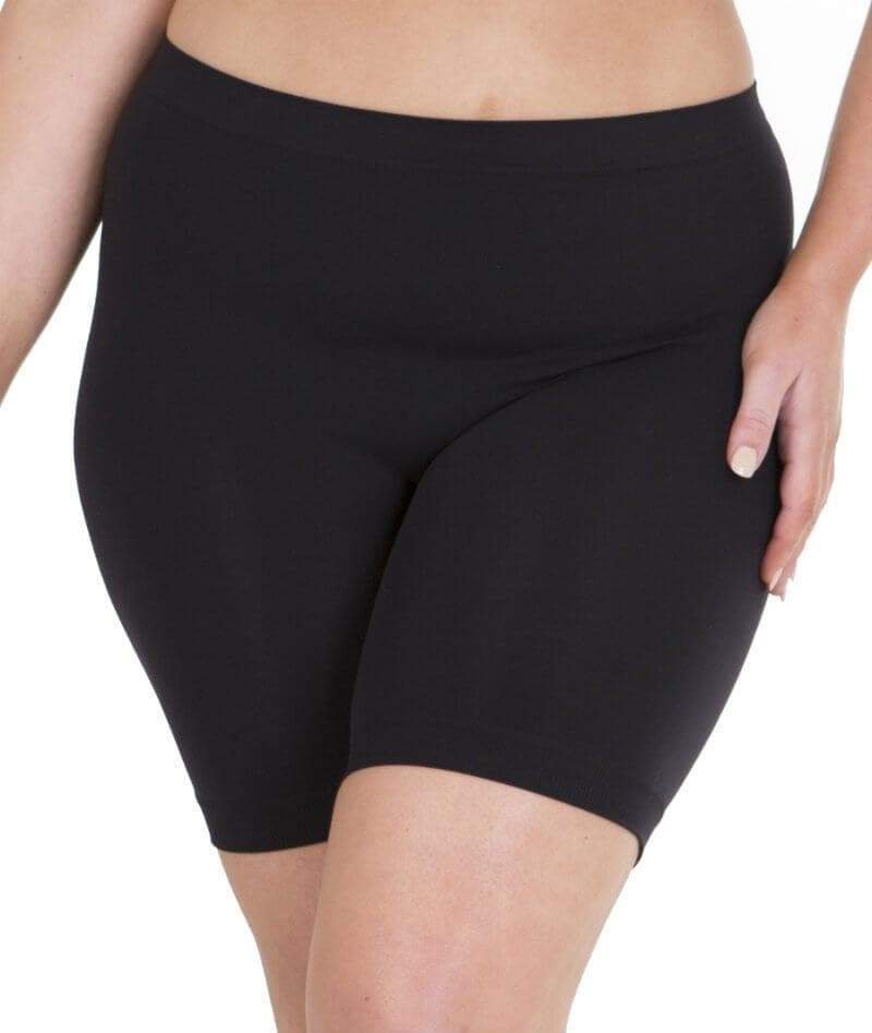 Underbliss Seamless Bamboo Blend Anti-Chafing Shorts - Black - Curvy Bras