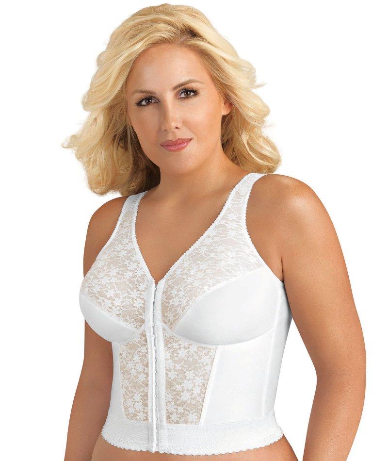 Vintage New Glamorise Front Close Longline Wire Free Posture Bra White 40D  -  Canada