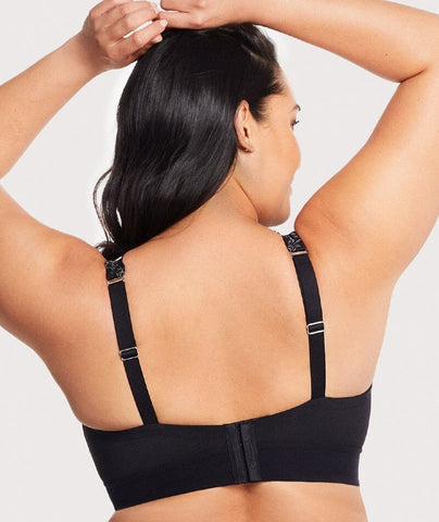 Bramour by Glamorise Women's Full Figure Underwire Back Close Sheer lace  bra 40F - International Society of Hypertension
