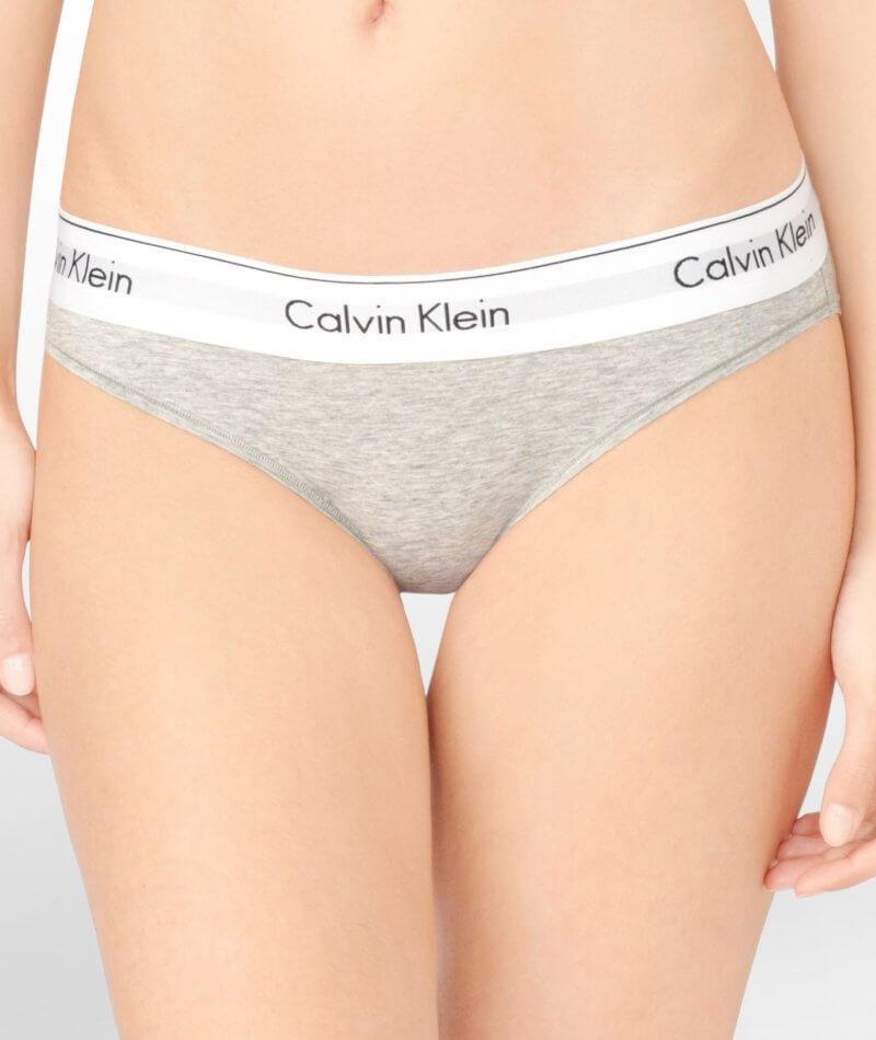 Calvin Klein Modern Cotton Bikini Brief - Grey Heather - Curvy Bras